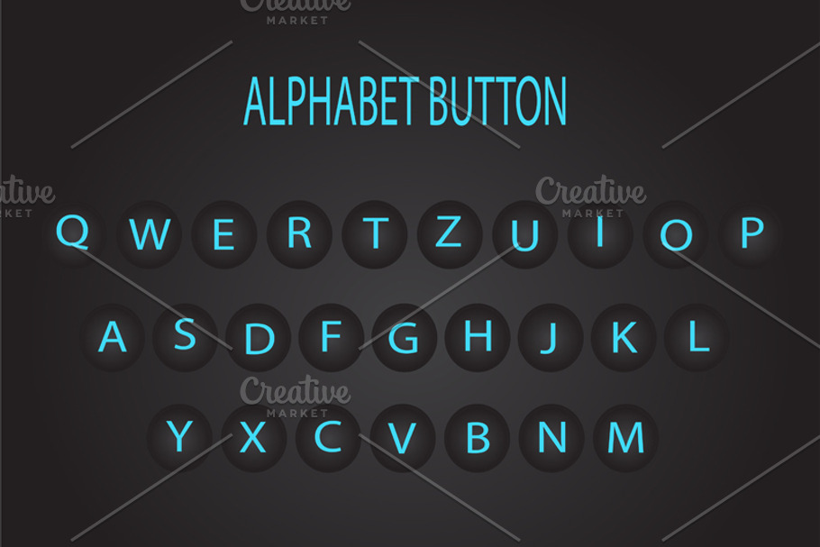 Alphabet buttons type machine in Graphics - product preview 8