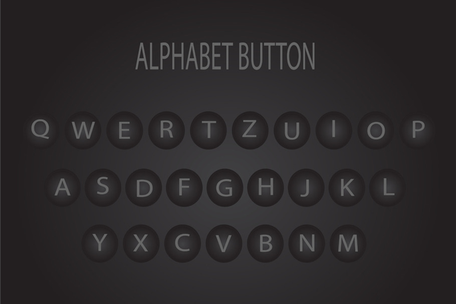 Alphabet buttons type machine keyboa in Graphics - product preview 8