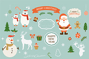 Christmas & New Year clipart set
