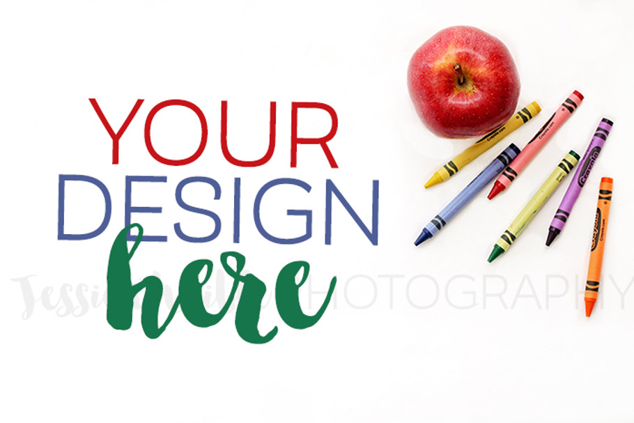 Apple + Crayons Styled Photo in Product Mockups - product preview 8
