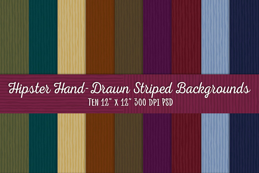 Hipster Striped Backgrounds in Textures - product preview 8