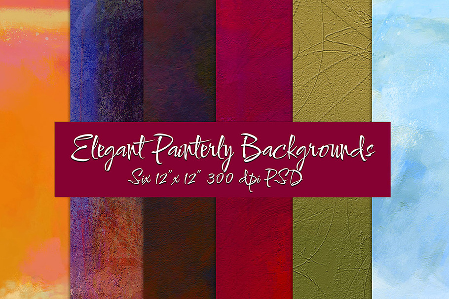 Elegant Painterly Backgrounds in Textures - product preview 8