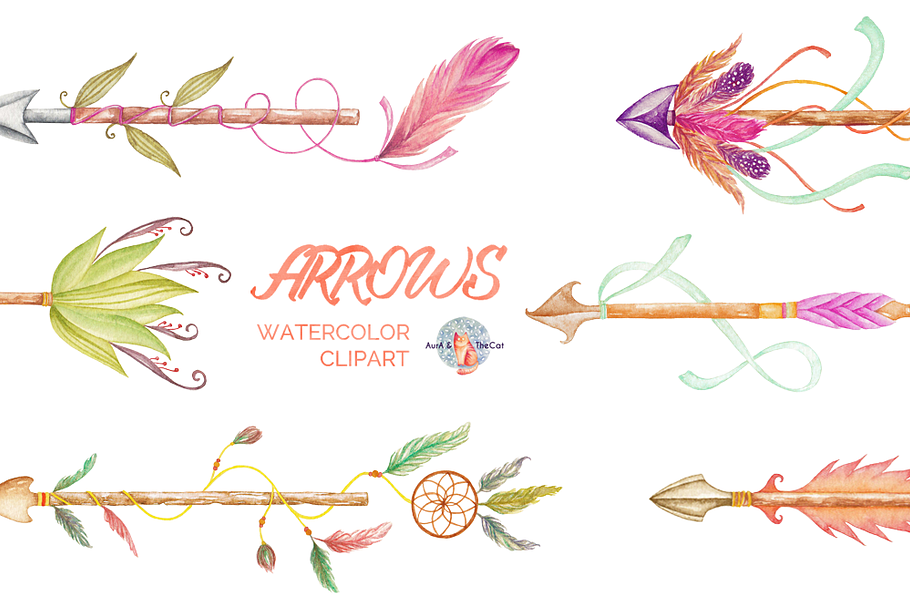 Arrows Watercolor Clipart