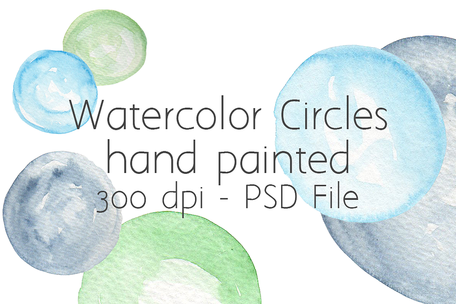 Watercolor Circles (x30)