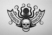 Kraken and skull logo