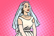 Bride in white wedding dress