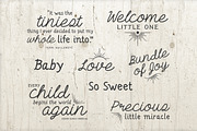 8 Baby Phrase Quote Photo Overlays
