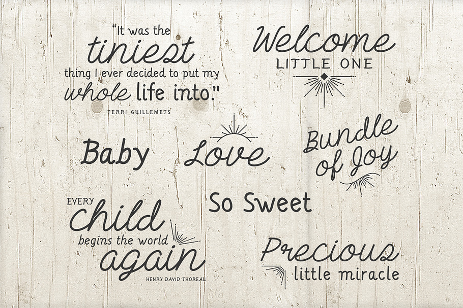 8 Baby Phrase Quote Photo Overlays
