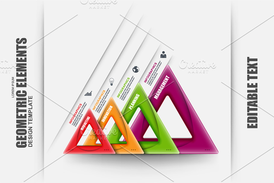 Infographic Geometric Elements in Presentation Templates - product preview 8