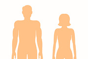 Human silhouettes of man and woman