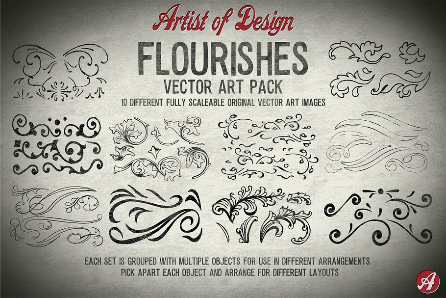 Flourishes Vector Art Pack