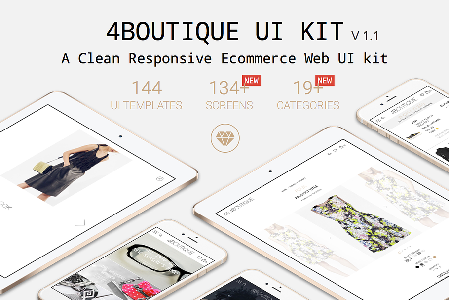 4Boutique Ecommerce UI KIT Sketch in UI Kits and Libraries - product preview 8