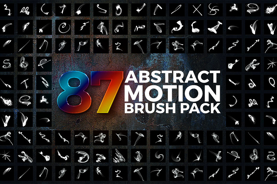 87 Abstract Motion Brush Pack in Photoshop Brushes - product preview 8