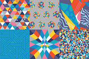 Colorful geometric pattern set #2