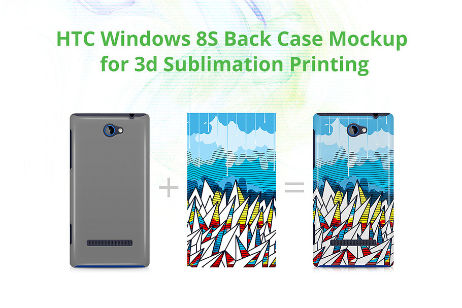 HTC Windows Phone 8S 3d Case Mock-up in Product Mockups - product preview 8