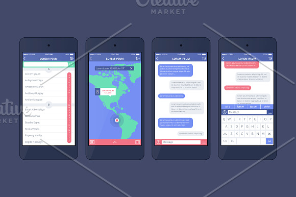 Phone GUI Template for PSD, AI, EPS. in Mobile & Web Mockups - product preview 1