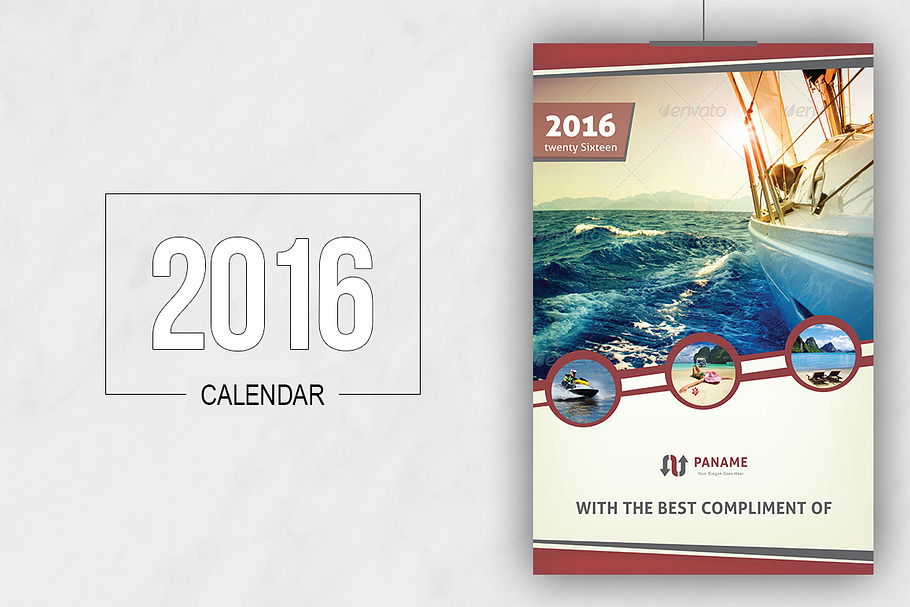 Multipurpose Business Calendar 2016 in Stationery Templates - product preview 8
