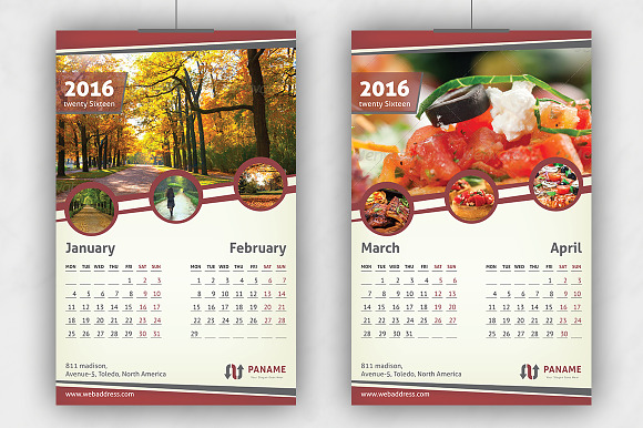 Multipurpose Business Calendar 2016 in Stationery Templates - product preview 1