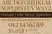Vintage Gold Metal Alphabet