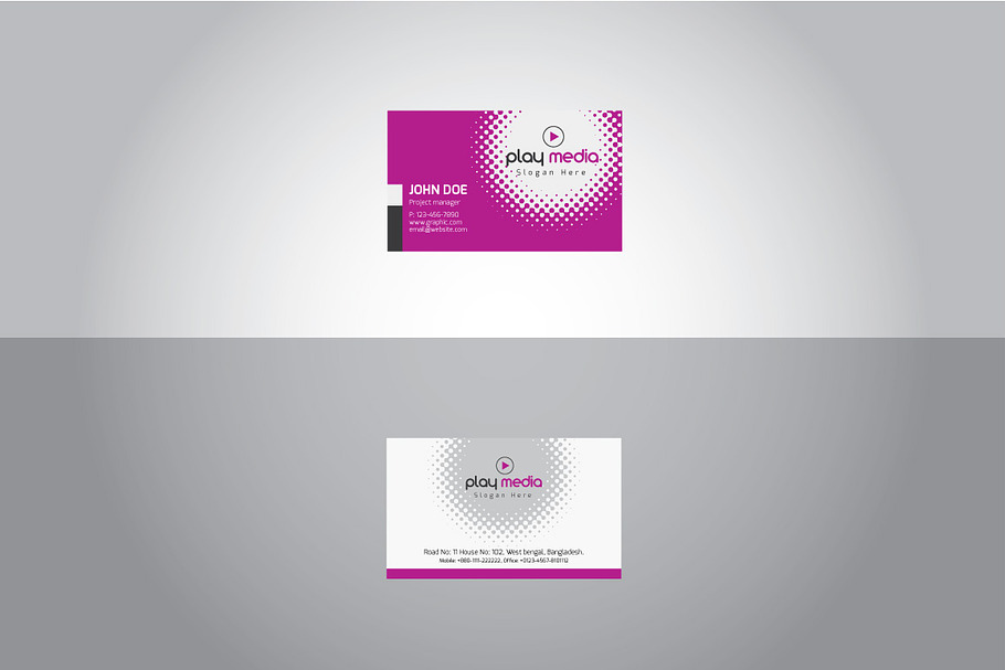 Play Media Visiting Card in Business Card Templates - product preview 8