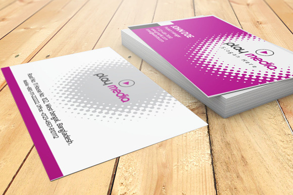 Play Media Visiting Card in Business Card Templates - product preview 2