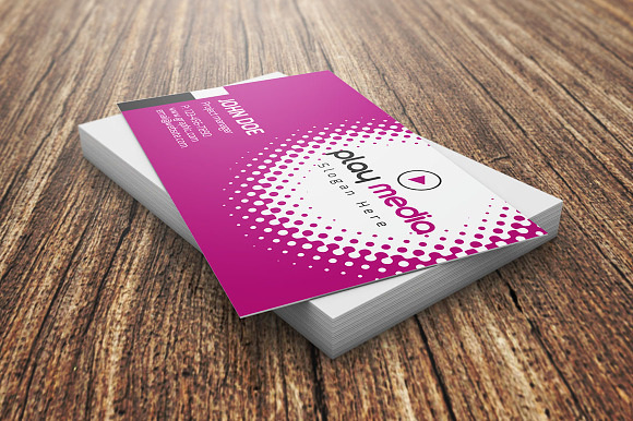 Play Media Visiting Card in Business Card Templates - product preview 4