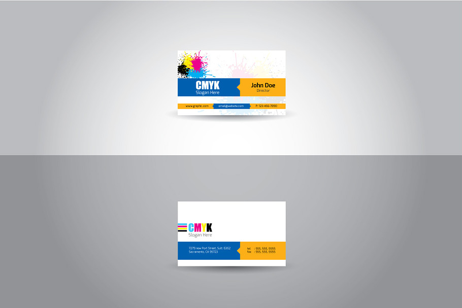 CMYK Visiting Card in Business Card Templates - product preview 8