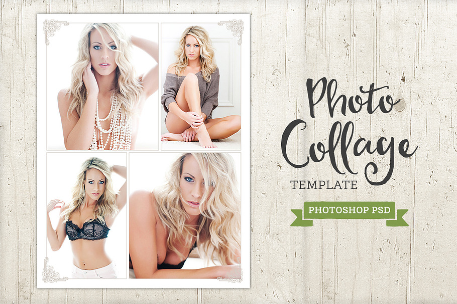 Photo Collage Template Gallery PSD in Presentation Templates - product preview 8