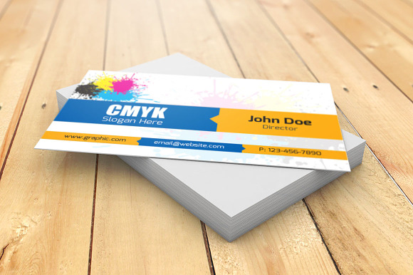 CMYK Visiting Card in Business Card Templates - product preview 2