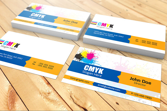 CMYK Visiting Card in Business Card Templates - product preview 4