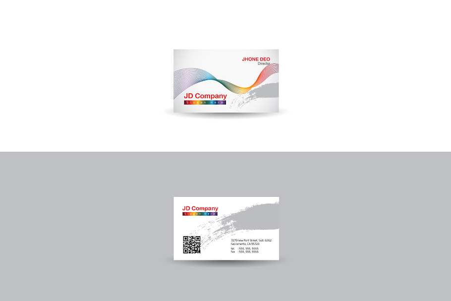 JD Company Visiting Card in Business Card Templates - product preview 8