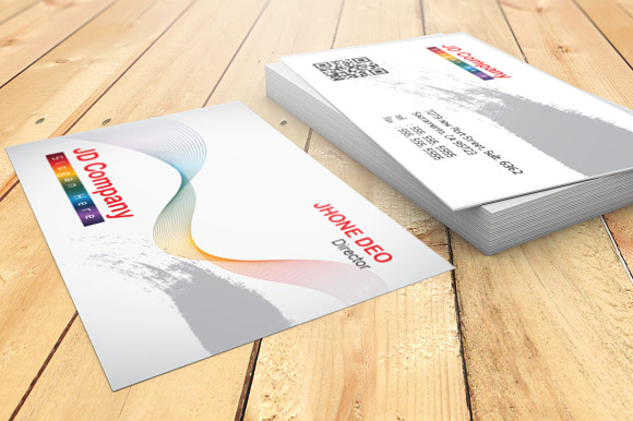 JD Company Visiting Card in Business Card Templates - product preview 1