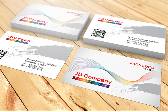 JD Company Visiting Card in Business Card Templates - product preview 2