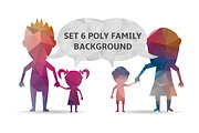 set 6 poly family background