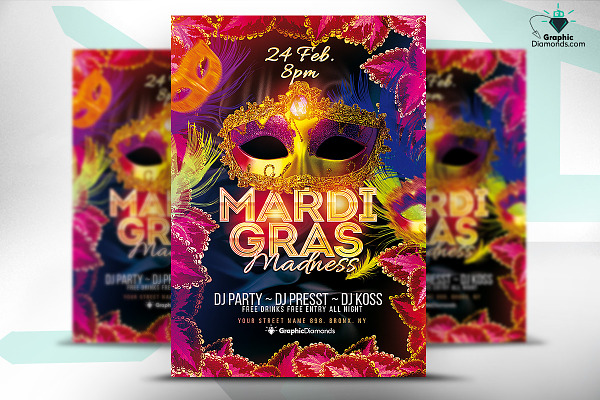 Mardi Gras Madness Flyer