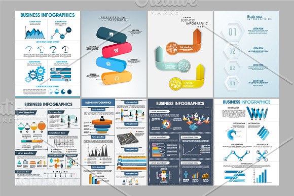 Business Infographics Sets - Vol 1 in Illustrations - product preview 2