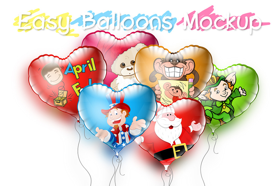 Balloons Mockup :) in Product Mockups - product preview 8