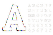 color pushpin letters and numbers