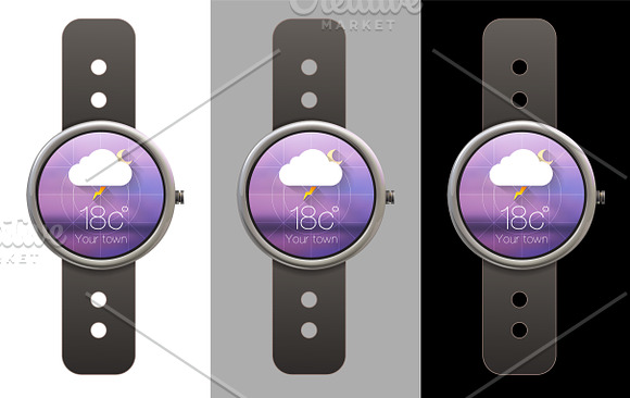 Watch Wear UI Kit. Fully EPS vector. in UI Kits and Libraries - product preview 1