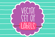 Vector set of labels