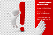 3D Small People - Exclamation Mark