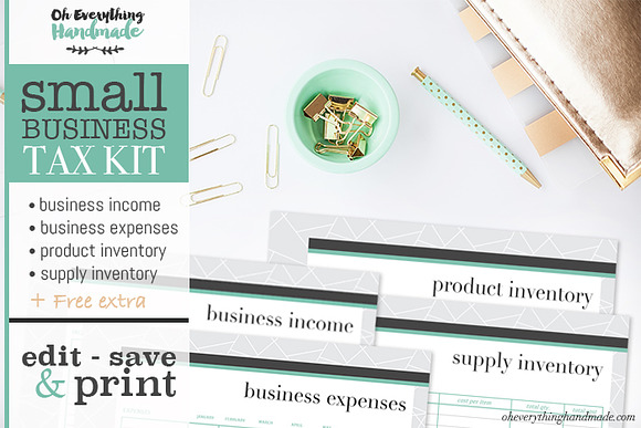 Small Business Tax Kit printable PDF in Templates - product preview 5