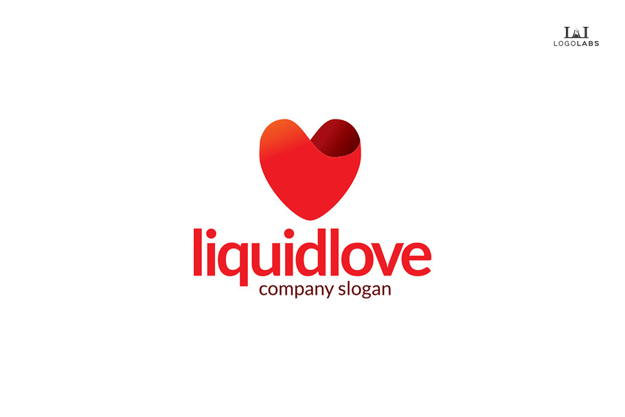 Liquid Love Logo in Logo Templates - product preview 8