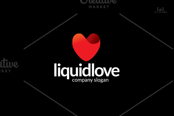 Liquid Love Logo in Logo Templates - product preview 1