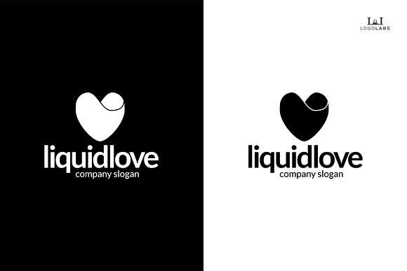 Liquid Love Logo in Logo Templates - product preview 2