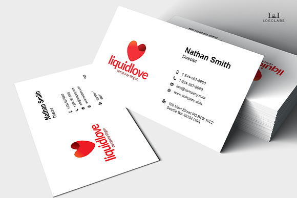 Liquid Love Logo in Logo Templates - product preview 3