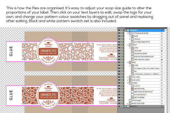 Soap Label Packaging Template in Templates - product preview 2