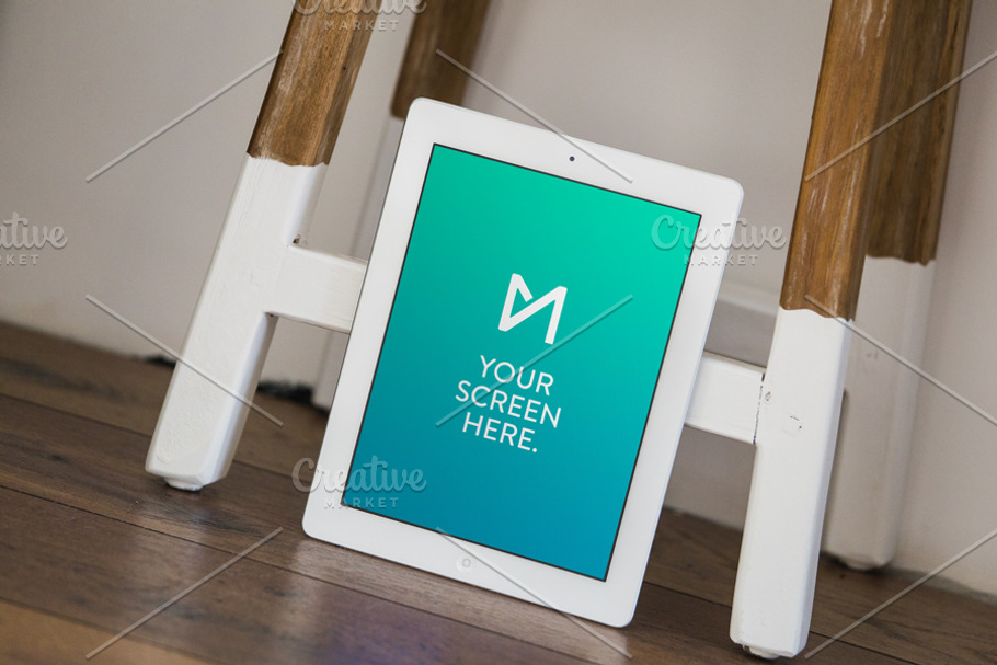 iPad Retina White Portrait in Mobile & Web Mockups - product preview 8