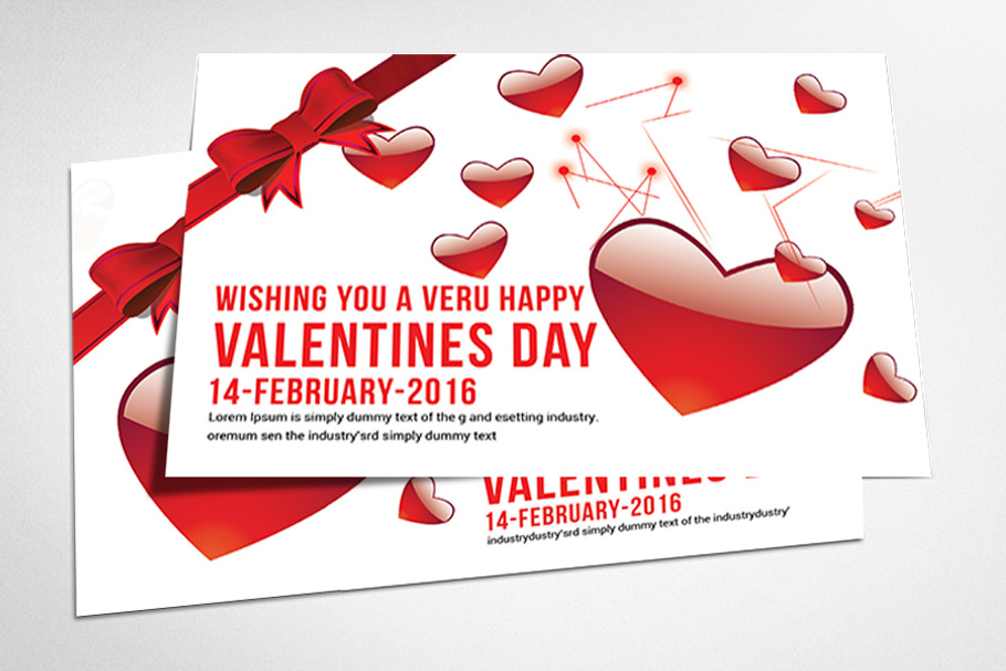 Valentines Day Postcard in Postcard Templates - product preview 8