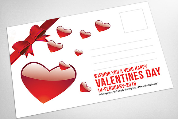 Valentines Day Postcard in Postcard Templates - product preview 2